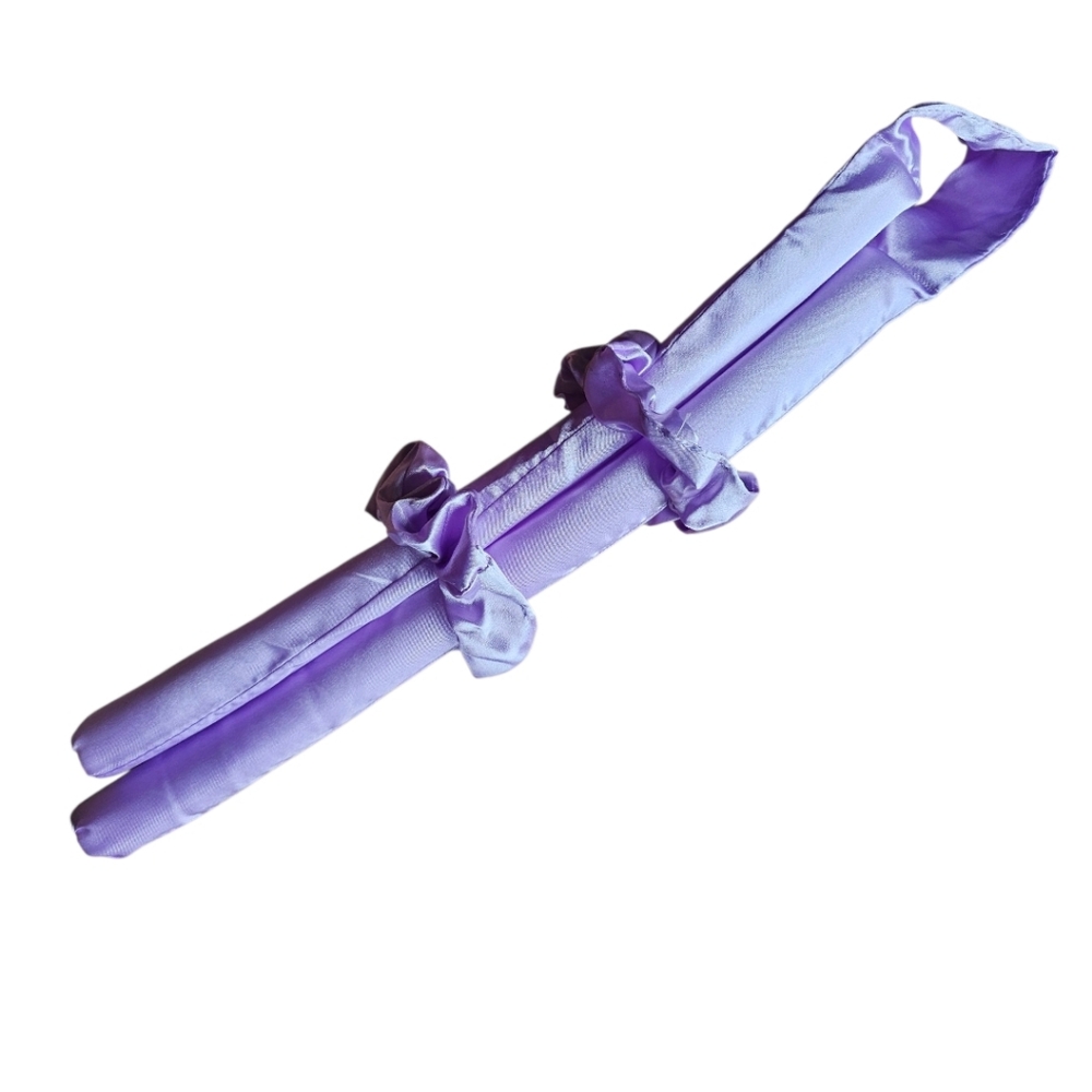 Purple Satin Hair Heatless Curling Set NEW